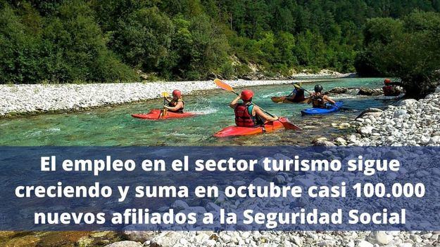 El empleo vinculado al turismo sigue creciendo y en octubre suma casi 100.000 nuevos afiliados a la Seguridad Social