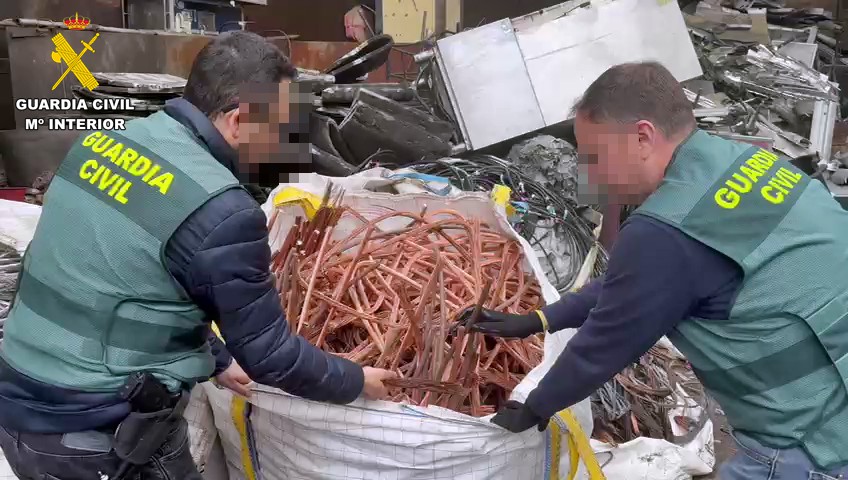 Desarticulan banda que robó 1,7 millones en cobre en varias comunidades