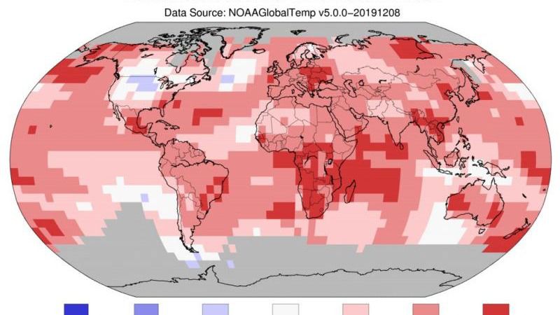 2019, cerca de ser el segundo año más caluroso jamás registrado en la Tierra