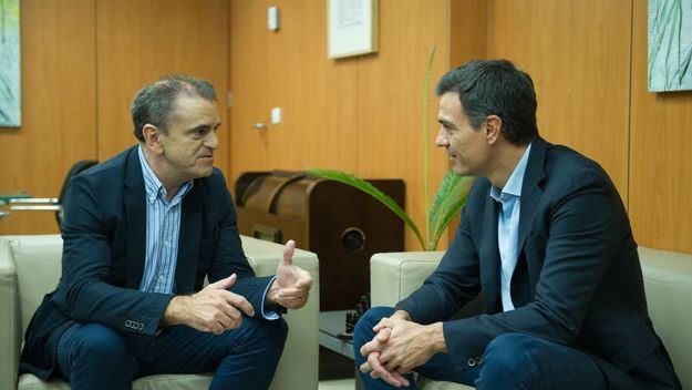 Pedro Sánchez con José Manuel Franco