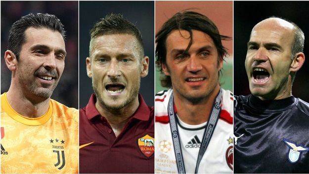 Los jugadores italianos predominan en la lista de futbolistas veteranos de la UEFA Champions League