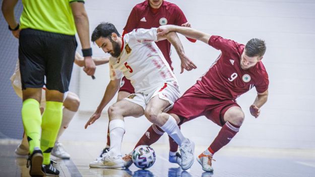 La Selección Española de Fútbol Sala no dio posibilidad alguna al combinado báltico