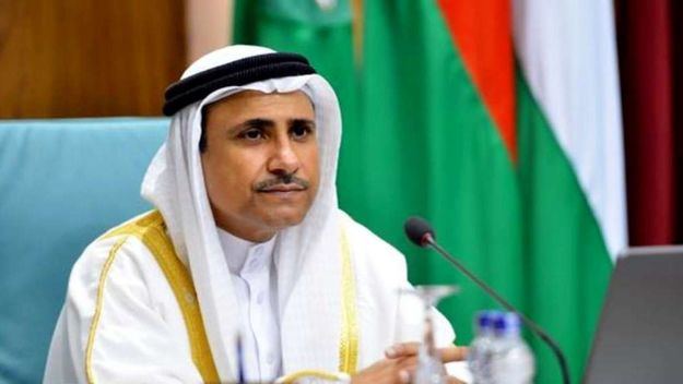 Presidente del Parlamento Árabe, Adel Bin Abdul Rahman Al-Asoomi