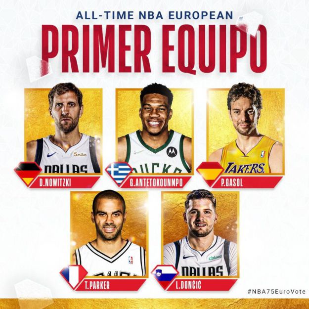 Pau Gasol en el mejor quinteto europeo de siempre en la NBA