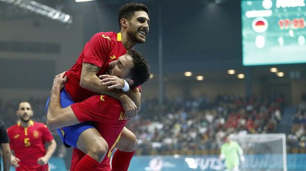 Fútbol Sala: España se resarce con una amplia goleada (0-9)