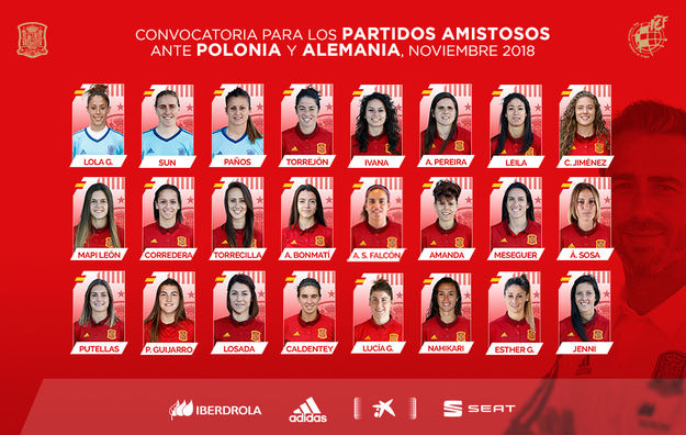 Estas son las convocadas para los duelos ante Polonia y Alemania
