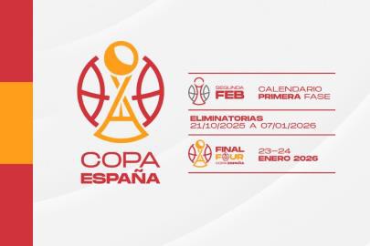 Horarios y pistas de la Fase de Grupos de la Copa España FEB 2025/26 confirmados