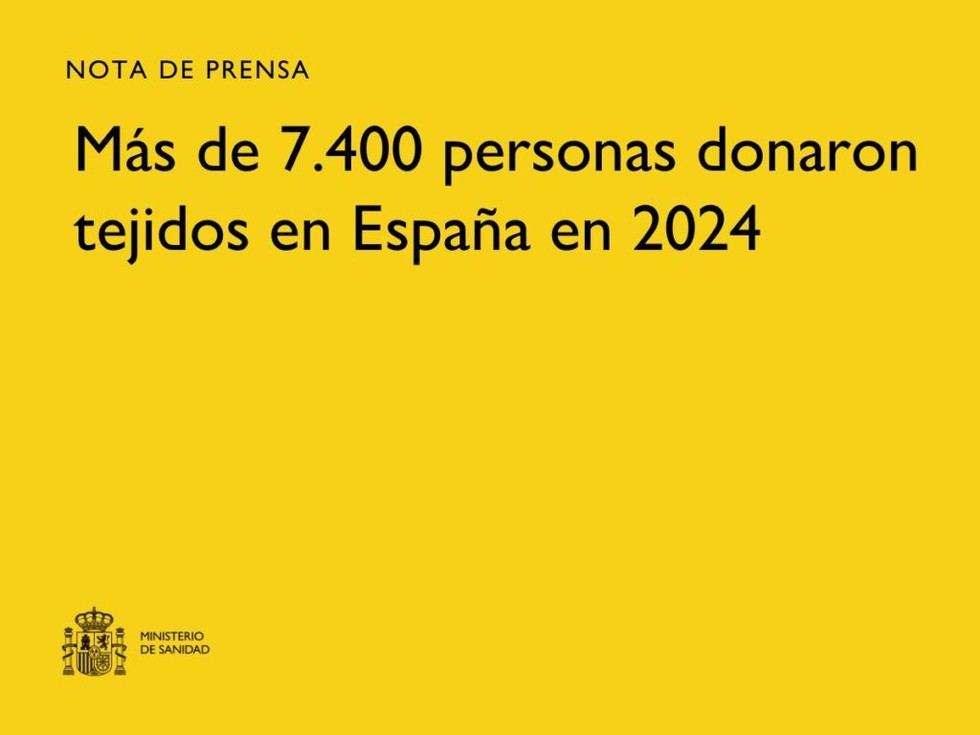 Récord de donaciones de tejidos en España: más de 7.400 en 2024
