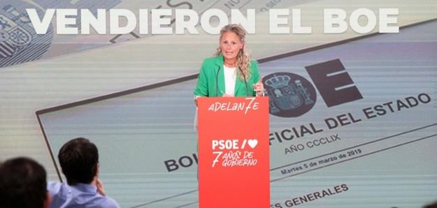 Montse Mínguez: 'La corrupción del PP vendió el BOE'
