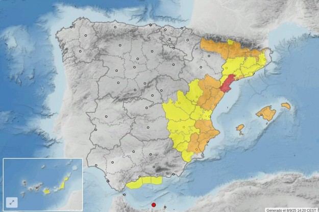 Alerta por inestabilidad meteorológica en el Mediterráneo y Baleares