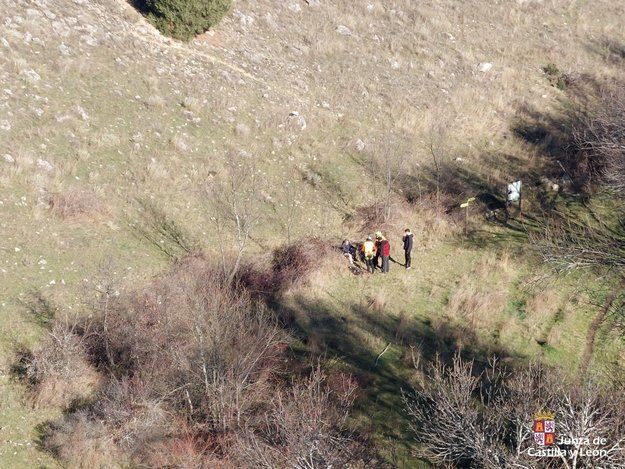 Rescatan a un hombre herido en Torreiglesias, Segovia