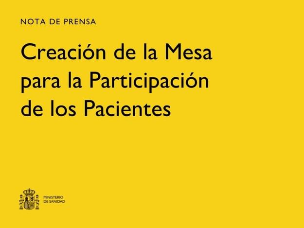 Sanidad establece la Mesa de Participación de Pacientes como eje del sistema de salud