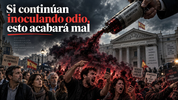 Si continúan inoculando odio, esto acabará mal